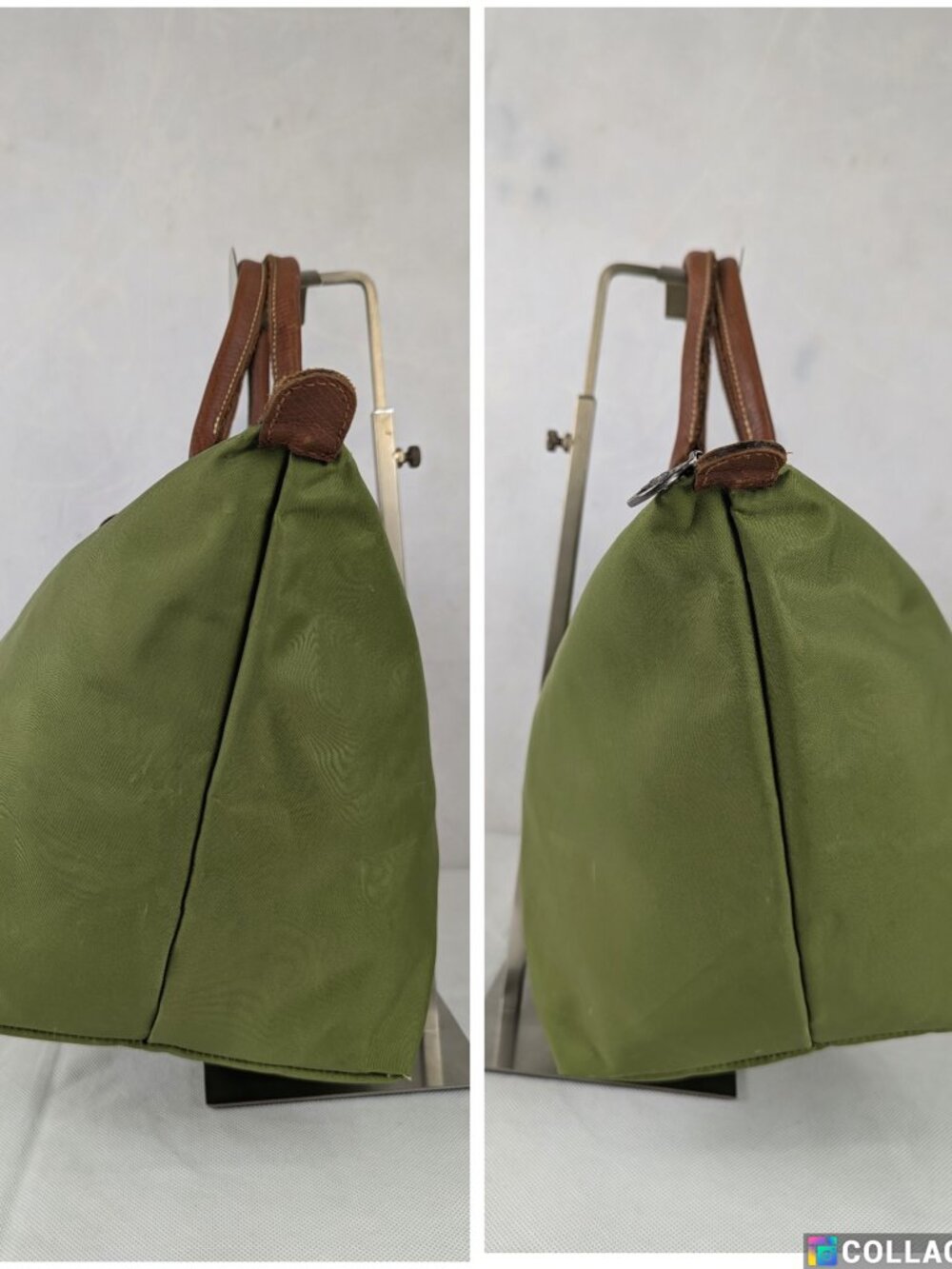 Longchamp Le Pliage Nylon Tote Bag Green – Used – Authentic – Ships Now - Picture 7 of 15